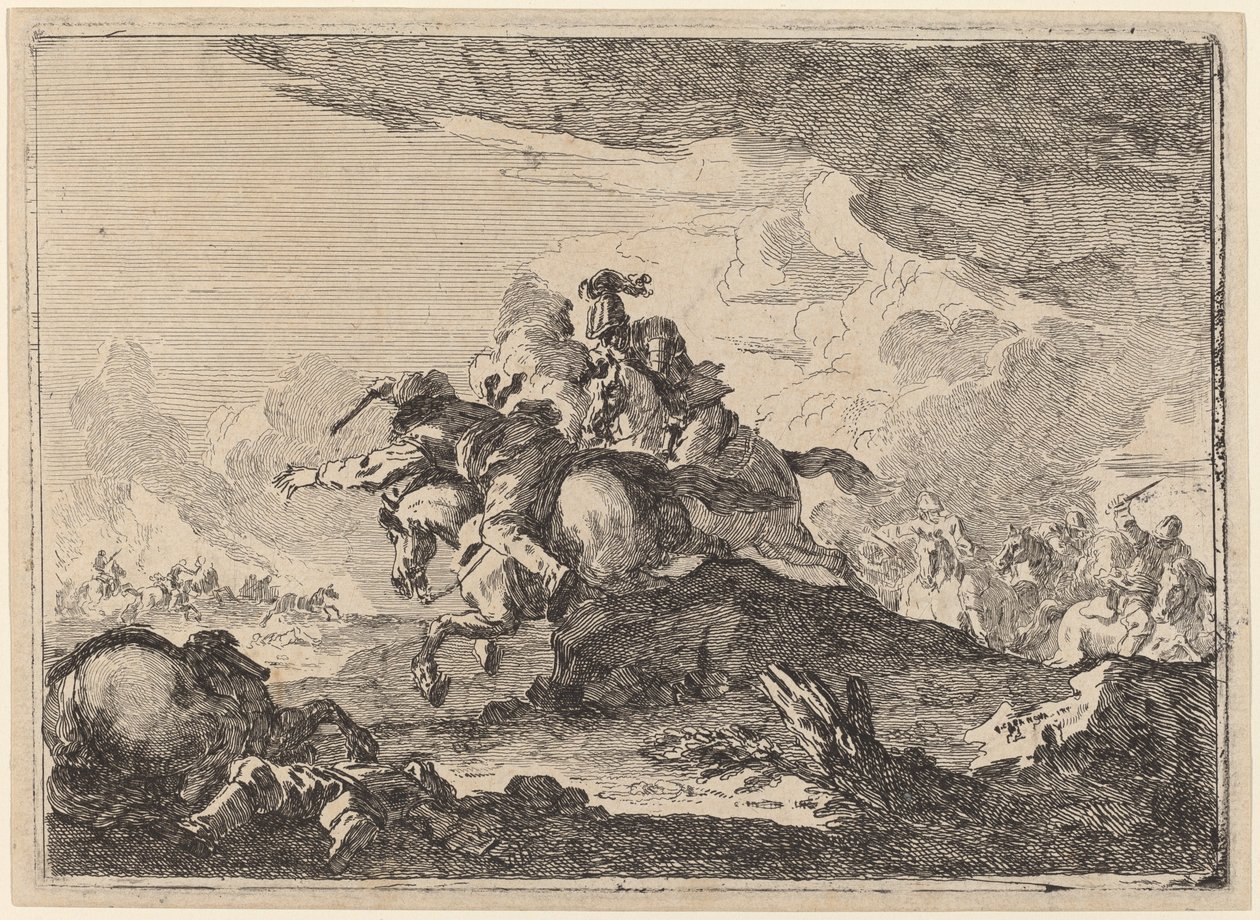 Lovassági csata alkotó: Francesco Casanova