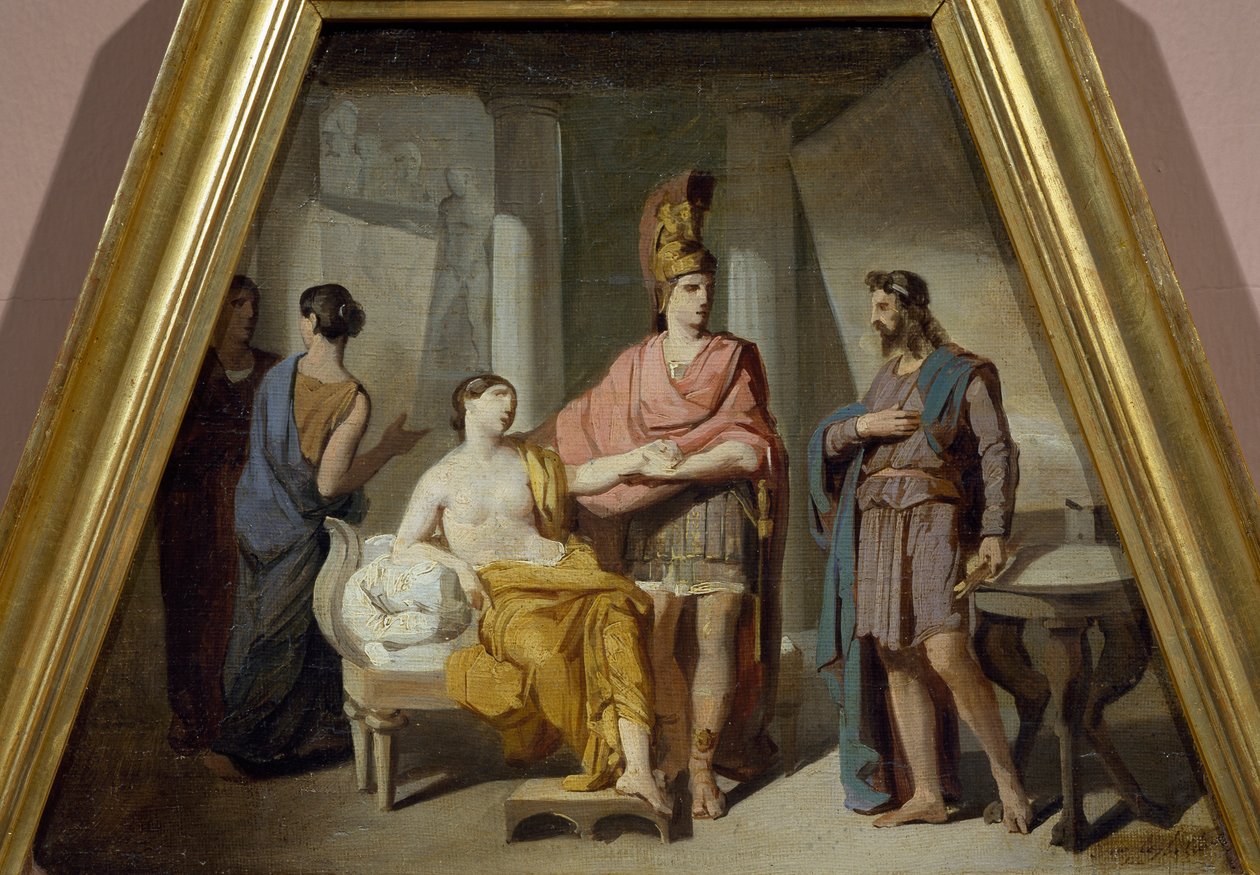Alexander átengedi Campaspe úrnőjét Apellesnek, Francesco Coghetti (1804-1875), olaj, vászon alkotó: Francesco Coghetti