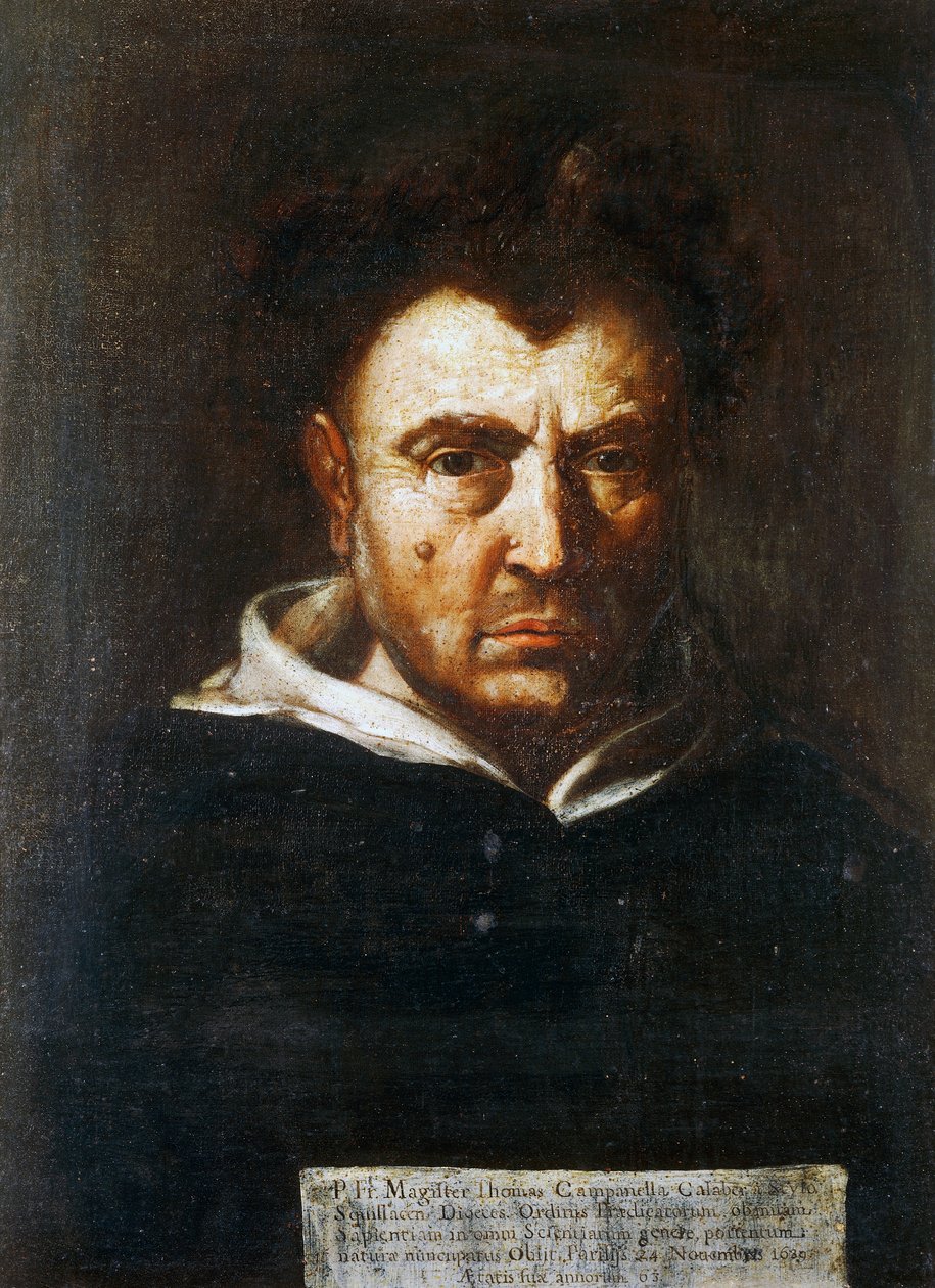 Tommaso Campanella (1568-1639) olasz dominikánus filozófus portréja, Francesco Cozza (1605-1682) festménye, kb. 1630 alkotó: Francesco Cozza
