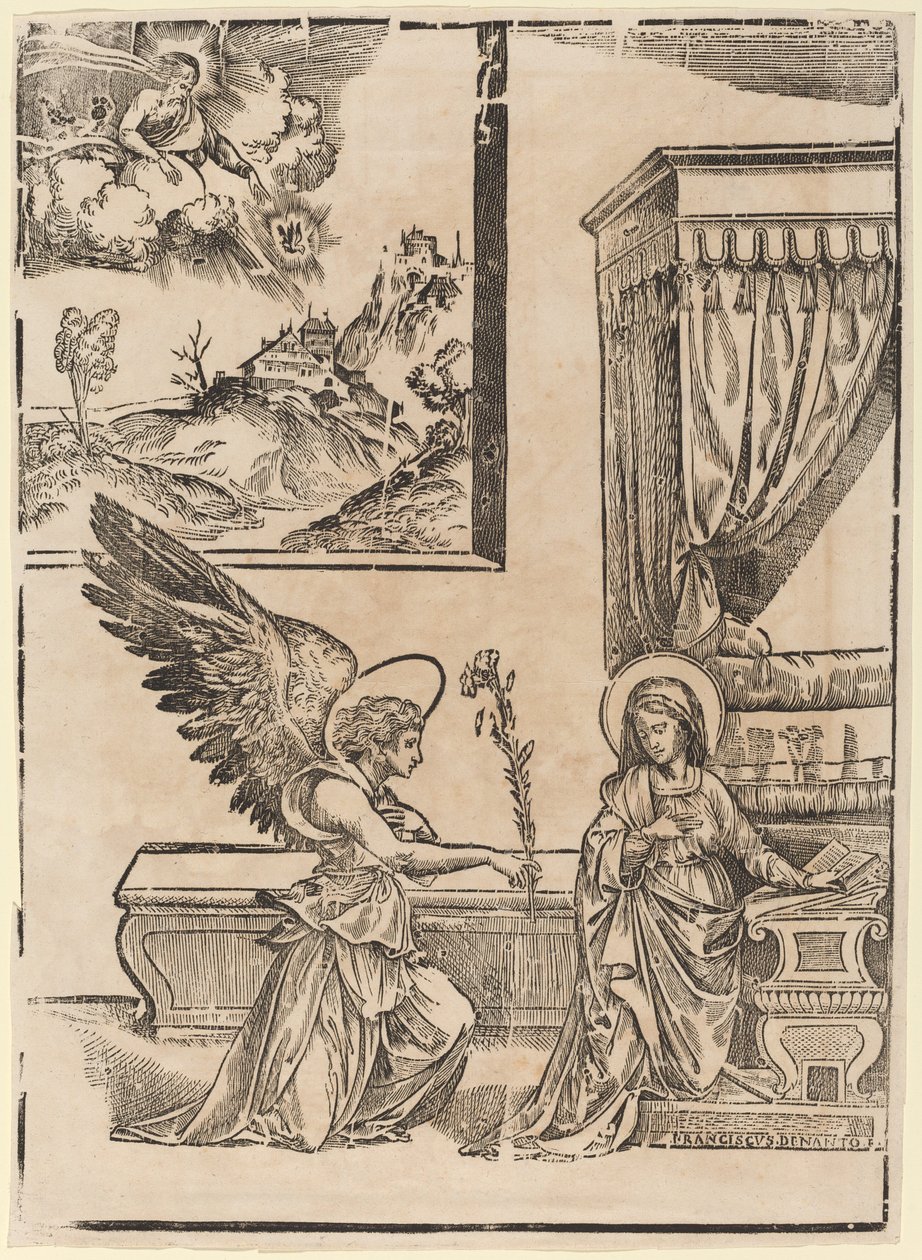 Az Angyali üdvözlet alkotó: Francesco Denanto