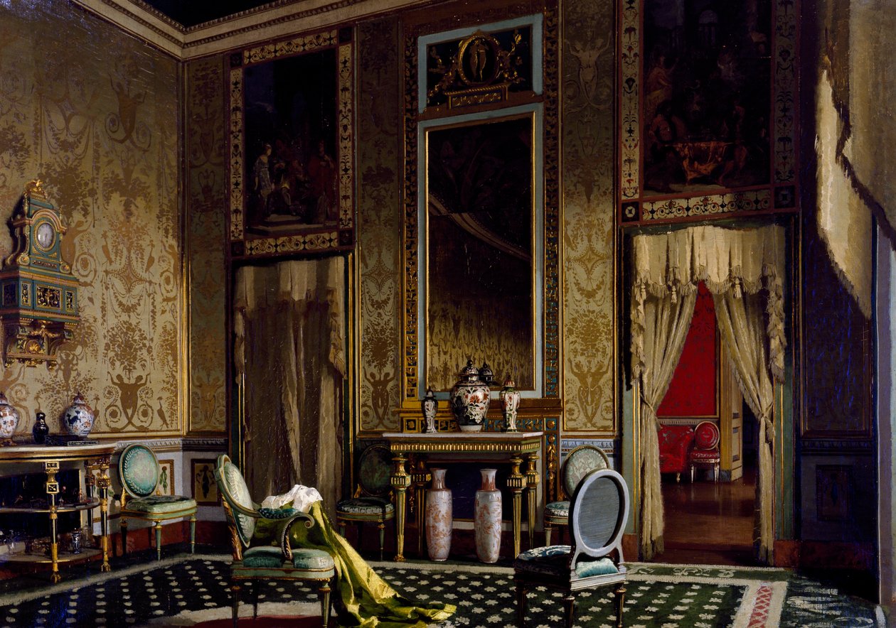Empire stílusú szoba, Francesco Didioni (1839-1895) festménye, olaj, vászon, 62x88 cm alkotó: Francesco Didioni