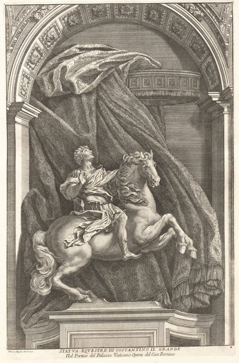 Konstantin szobra alkotó: Francesco Faraone Aquila after Gian Lorenzo Bernini