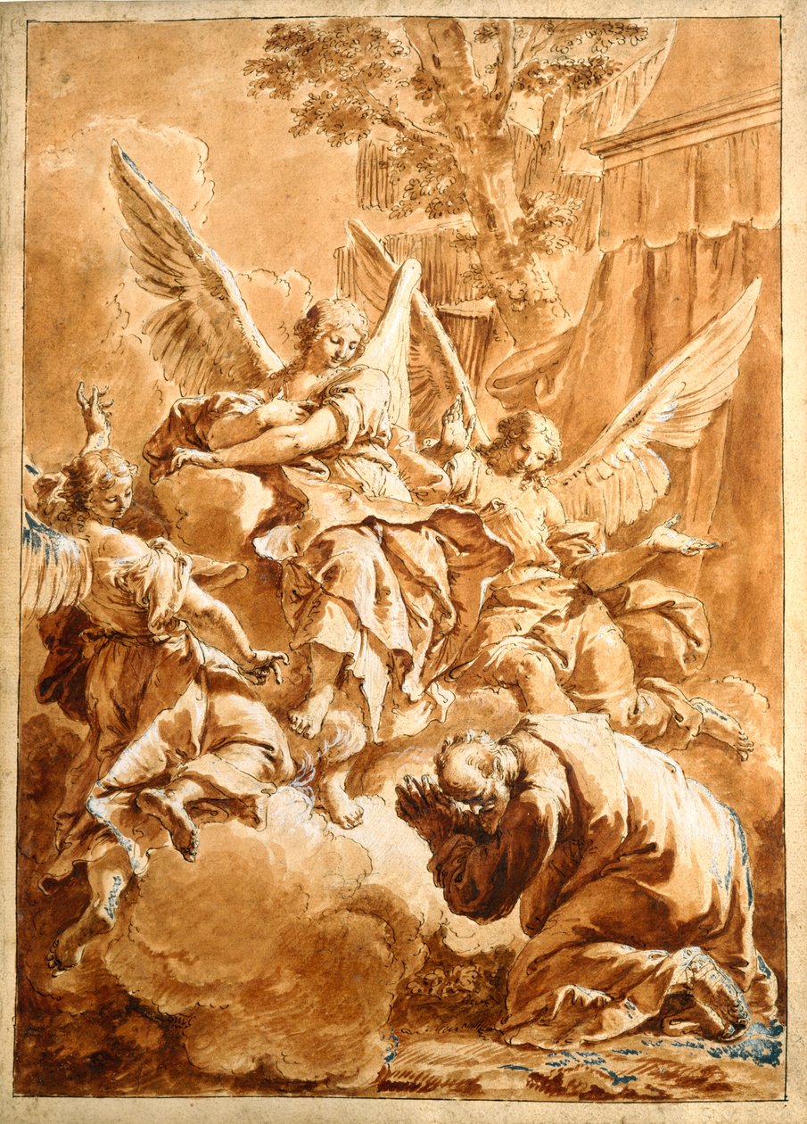 Ábrahám és a három angyal alkotó: Francesco Fontebasso