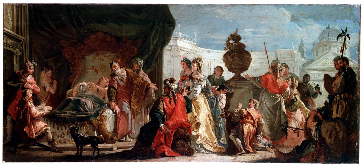 Antiochus és Stratonice, 18. század alkotó: Francesco Fontebasso