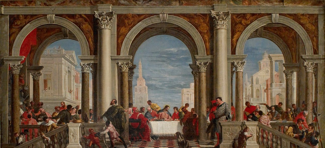Az ünnep a Levi-házban, 1720-1769 alkotó: Francesco Fontebasso