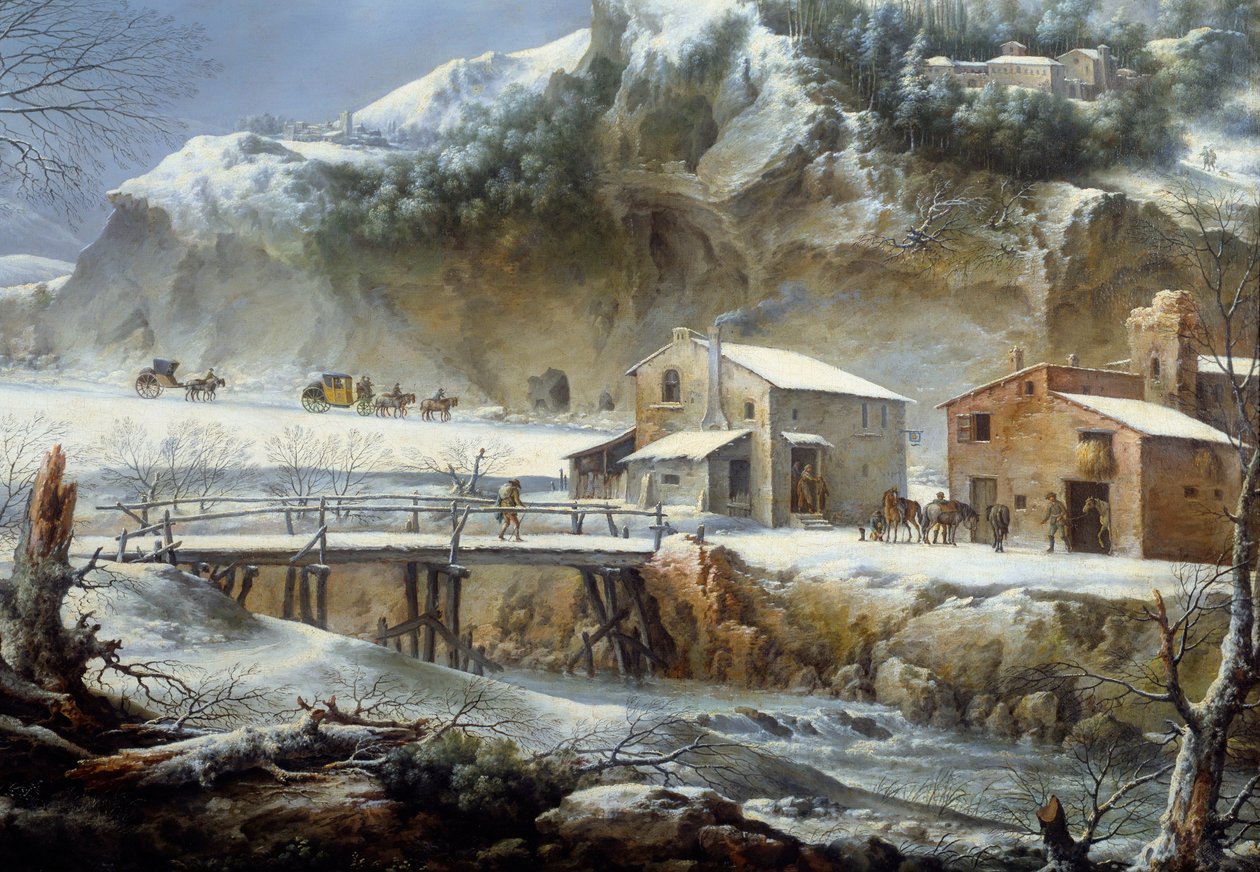 Állj meg a fogadóban. Francesco Foschi festménye (? - 1805) Ec. Ital. alkotó: Francesco Foschi