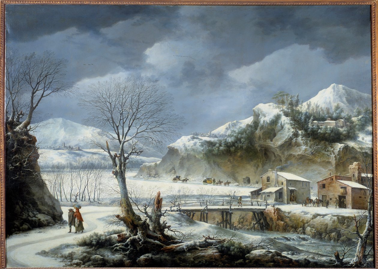 Francesco Foschi téli tájfestménye (meghalt 1805-ben) 18. századi Lille, Szépművészeti Múzeum alkotó: Francesco Foschi