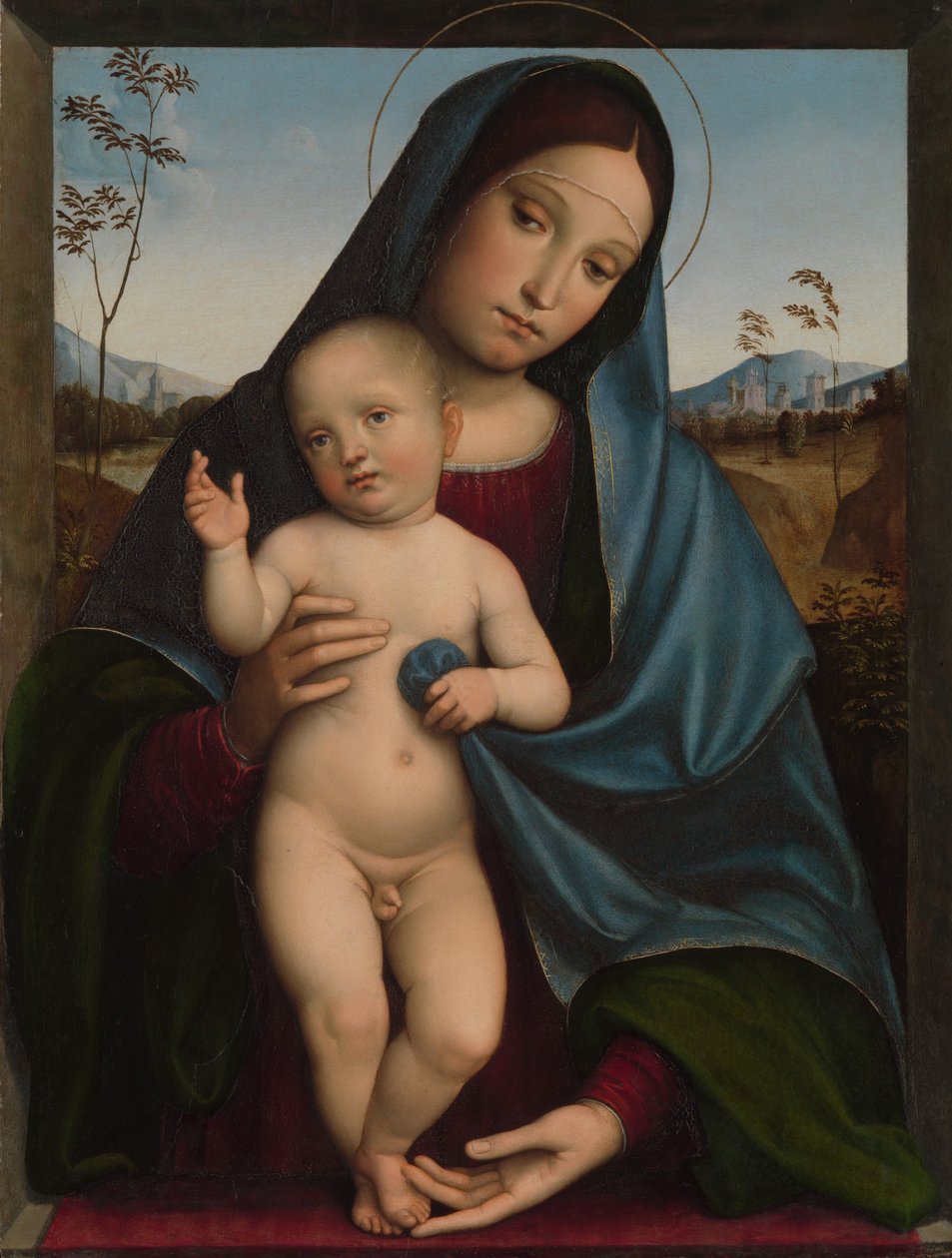 Madonna és gyermeke, 1490-es évek. alkotó: Francesco Francia