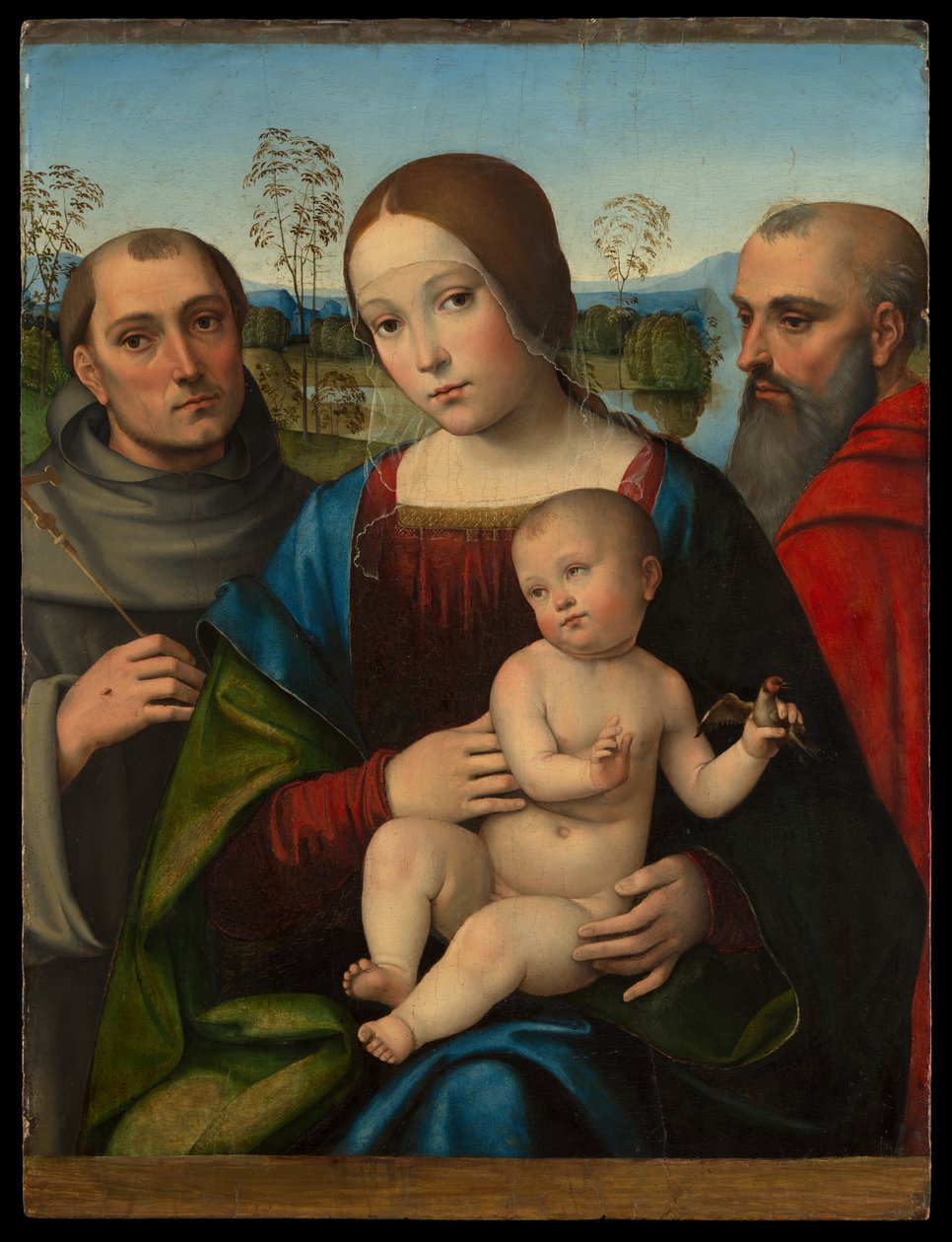 Madonna a gyermekkel, Szent Ferenccel és Szent Jeromossal alkotó: Francesco Francia