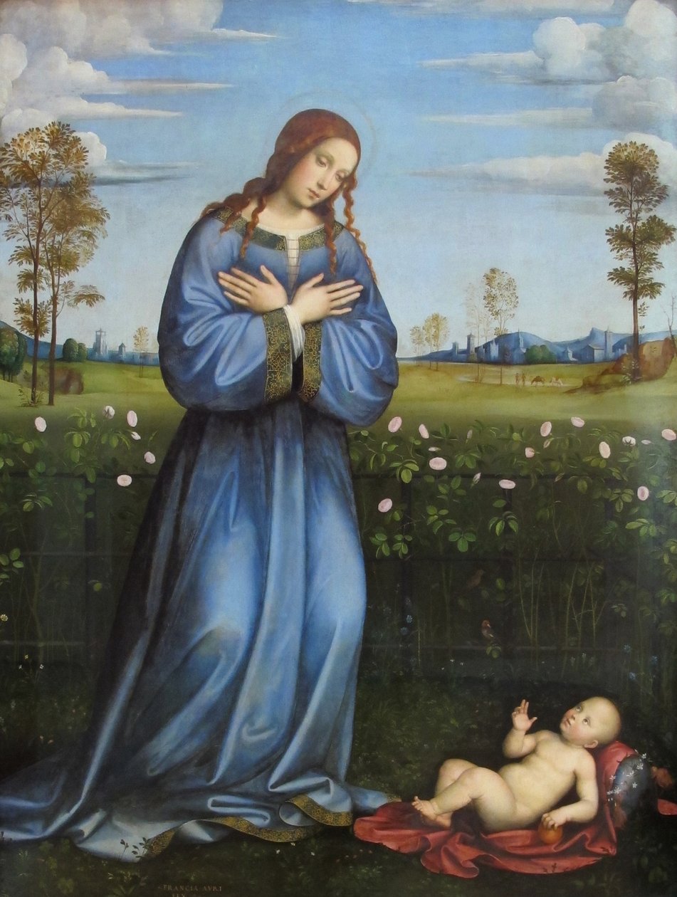 Madonna a rózsalugasban alkotó: Francesco Francia