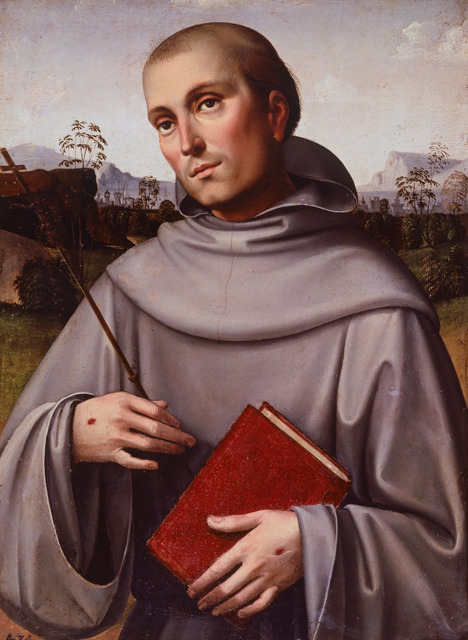 St. Francisco, 1500 körül, Francesco Francia (kb. 1450-1517), tábla, 55x45 cm alkotó: Francesco Francia