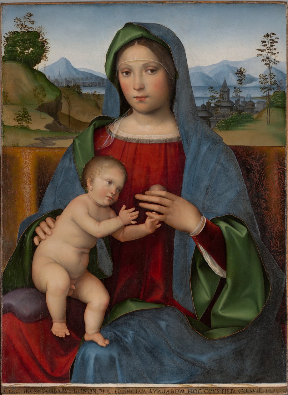 Szűz és gyermek: A Gambaro Madonna alkotó: Francesco Francia
