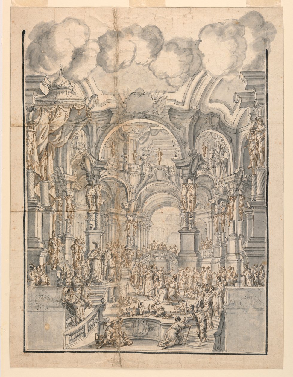 Egy udvari jelenet alkotó: Francesco Galli Bibiena