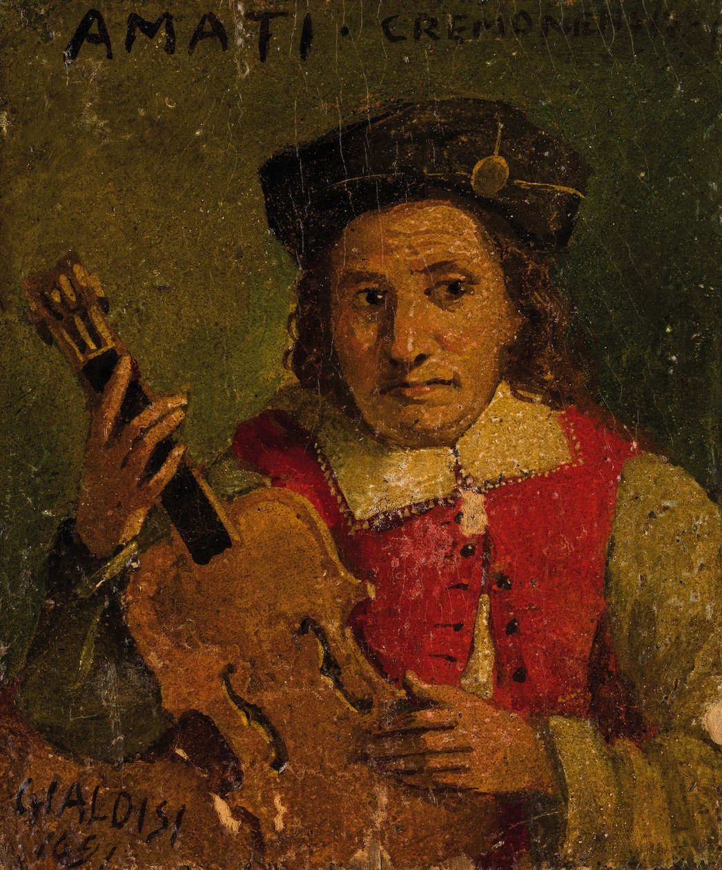 Nicola Amati portréja 1596-1684, XVII. század vége. alkotó: Francesco Gialdisi