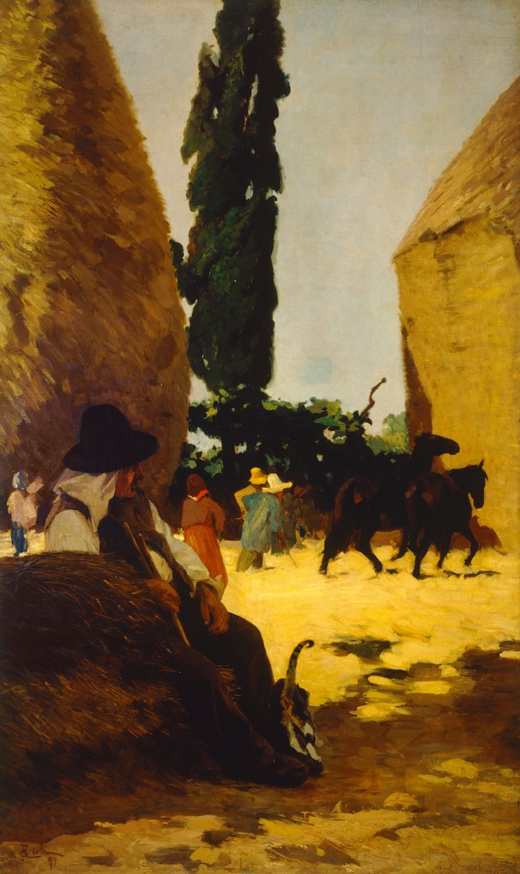 Bista, nagyapja Francesco Gioli (1846-1922), olaj, vászon alkotó: Francesco Gioli