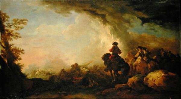 Csata (olaj, vászon) alkotó: Francesco Giuseppe Casanova