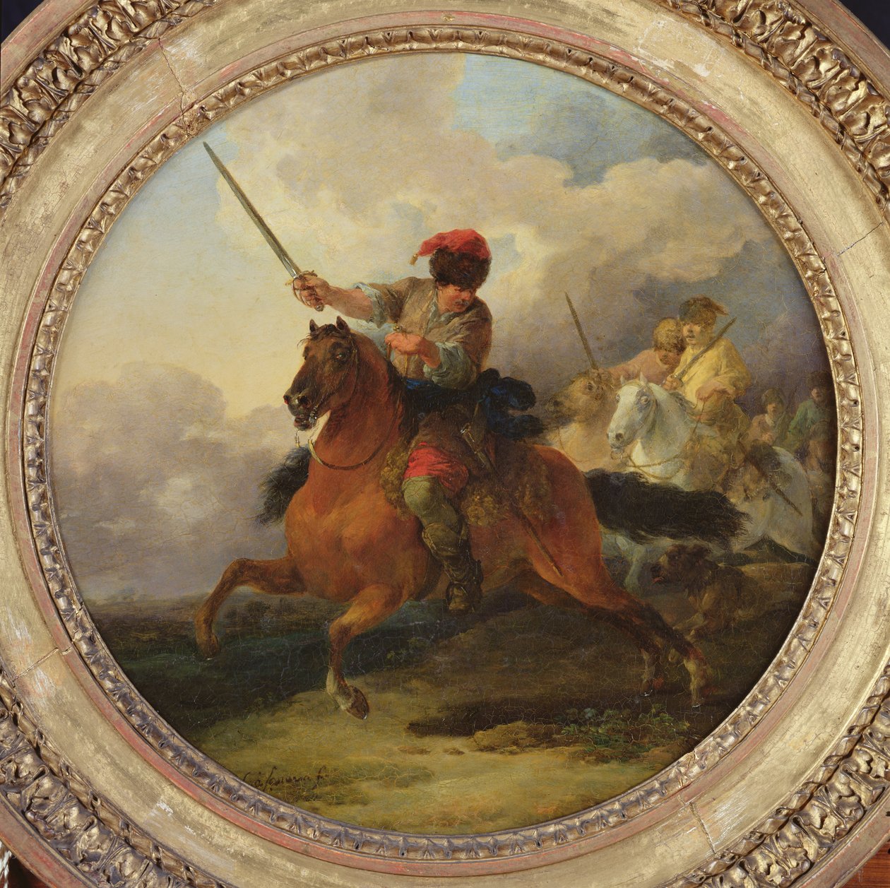 Bolgár lovas (olaj, réz) alkotó: Francesco Giuseppe Casanova