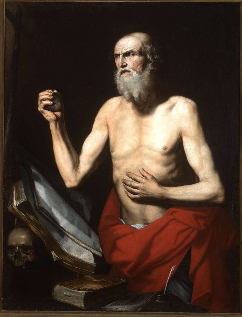 Bűnbánó Szent Jeromos, 1600 körül (festmény) alkotó: Francesco Glielmo