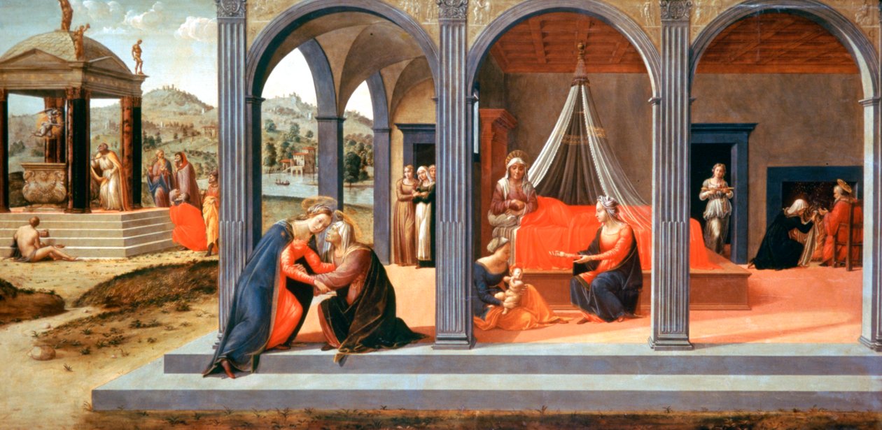 Jelenet Keresztelő Szent Jánosból, Részlet, 1500-1540 alkotó: Francesco Granacci