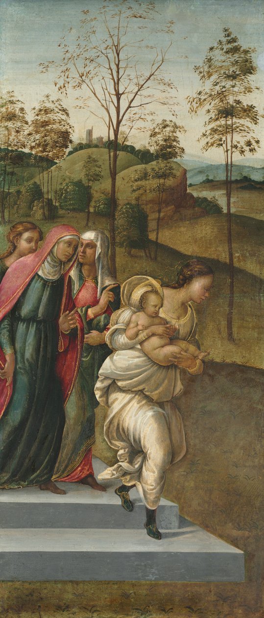 Keresztelő Jánost Zakariáshoz viszik, Kr. e. 1510. alkotó: Francesco Granacci