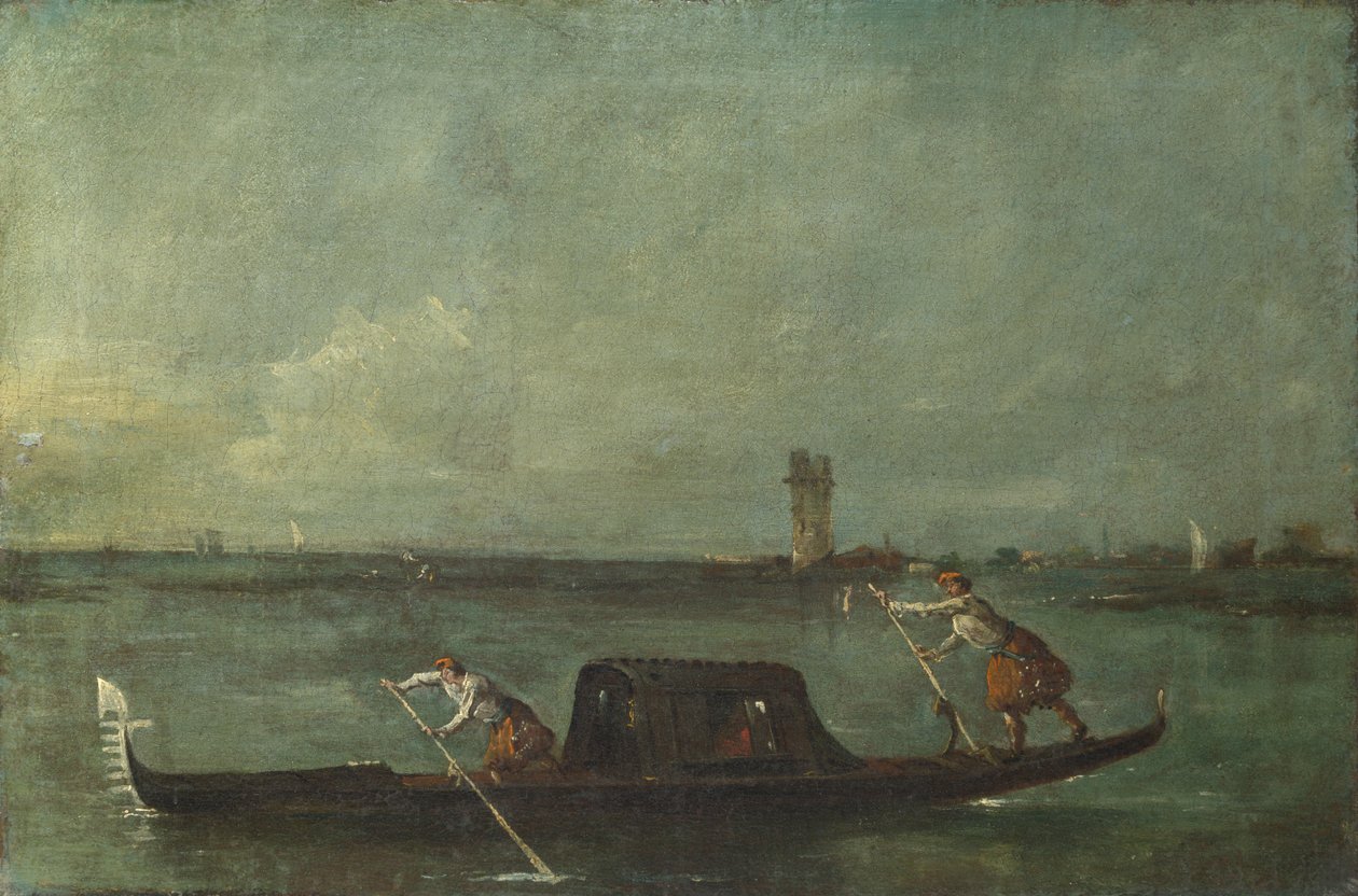 Libegő a lagúnán Mestre mellett, 1780 után alkotó: Francesco Guardi