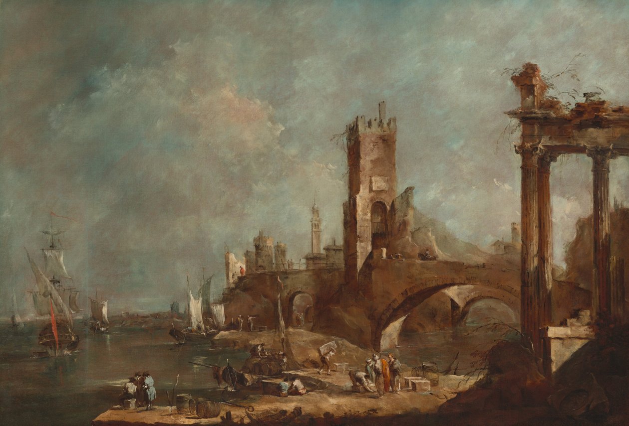 Egy kikötő capriccioja alkotó: Francesco Guardi