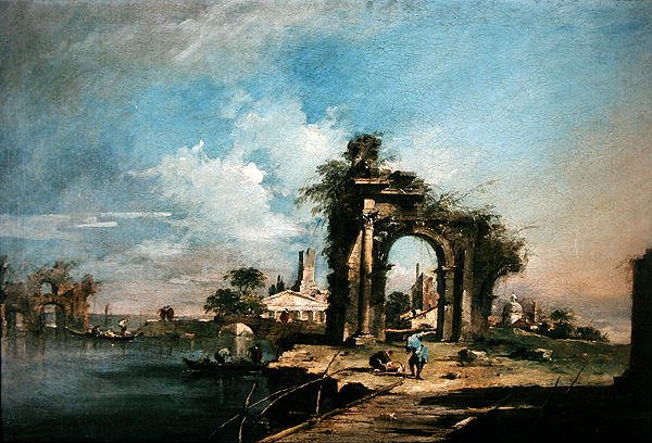 Capriccio romos ívvel (olaj) (lásd 35489) alkotó: Francesco Guardi