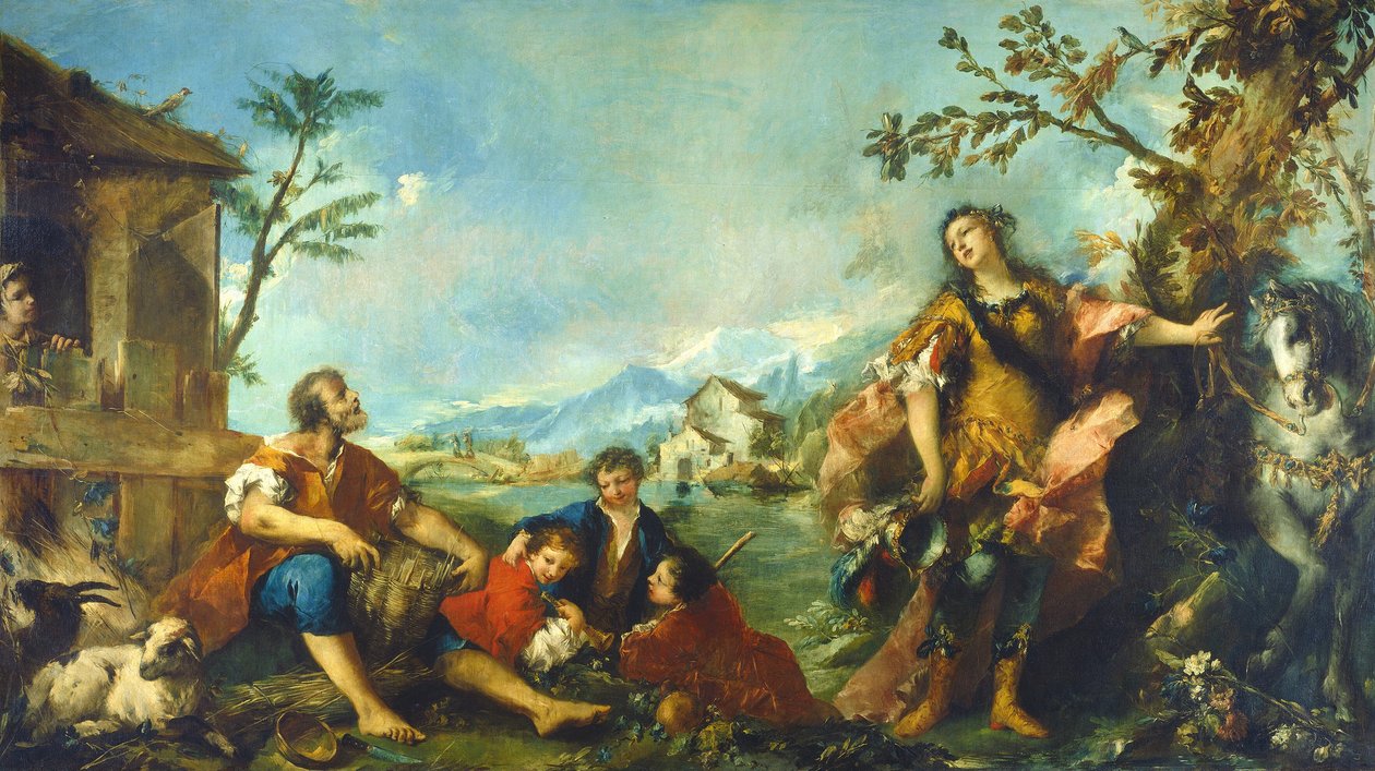 Erminia és a pásztorok, 17501755 alkotó: Francesco Guardi