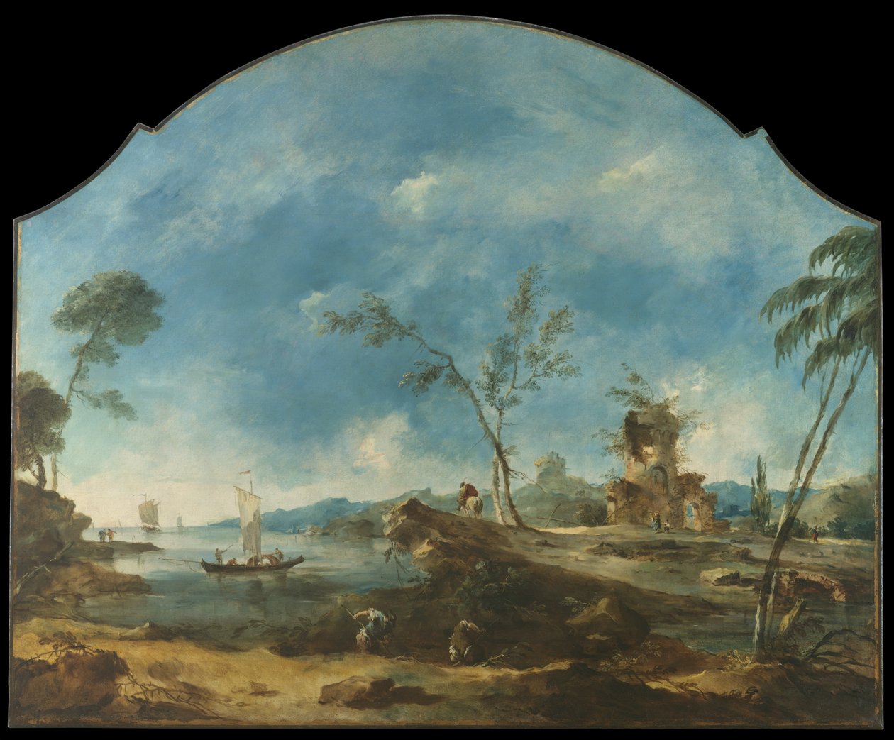 Fantasztikus táj, 1765 körül alkotó: Francesco Guardi