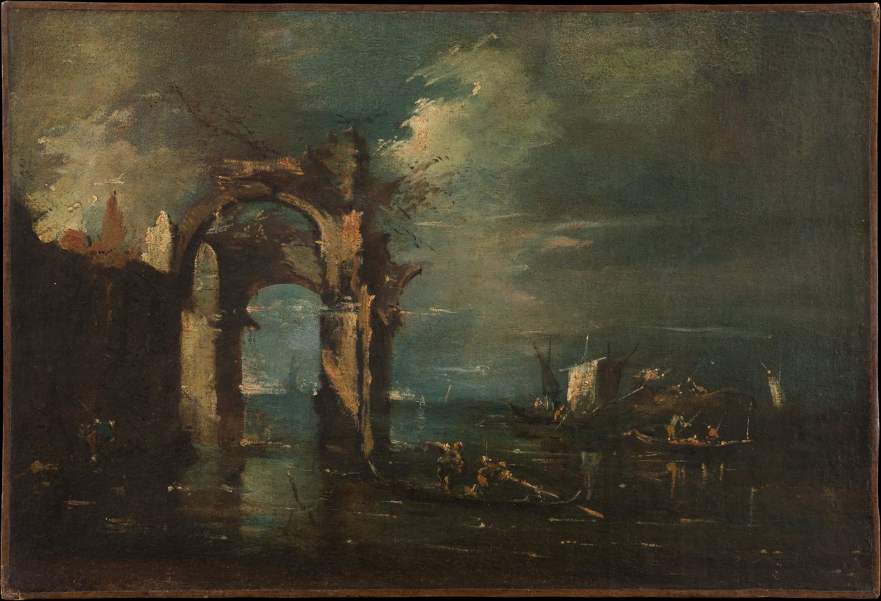 Lagúna-tájkép alkotó: Francesco Guardi