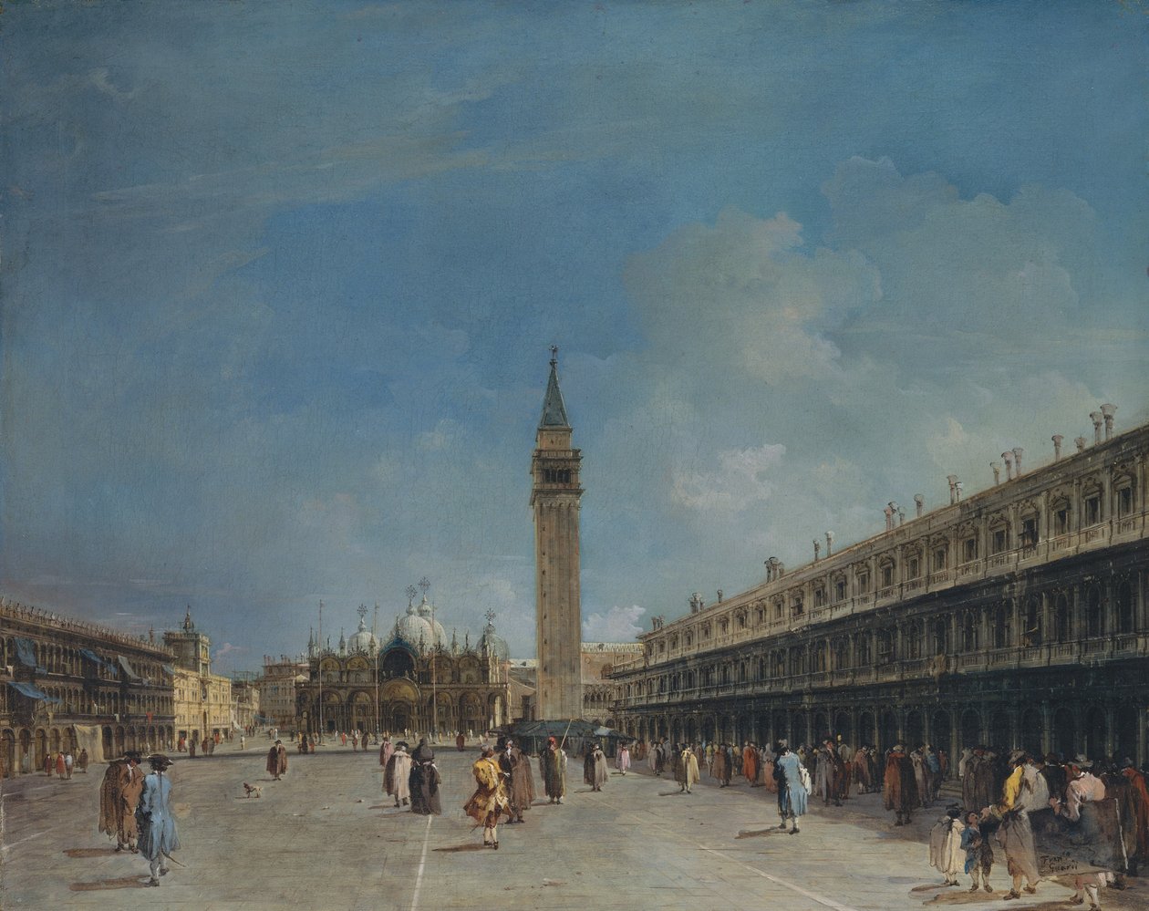 Piazza San Marco, 1760-as évek vége. alkotó: Francesco Guardi