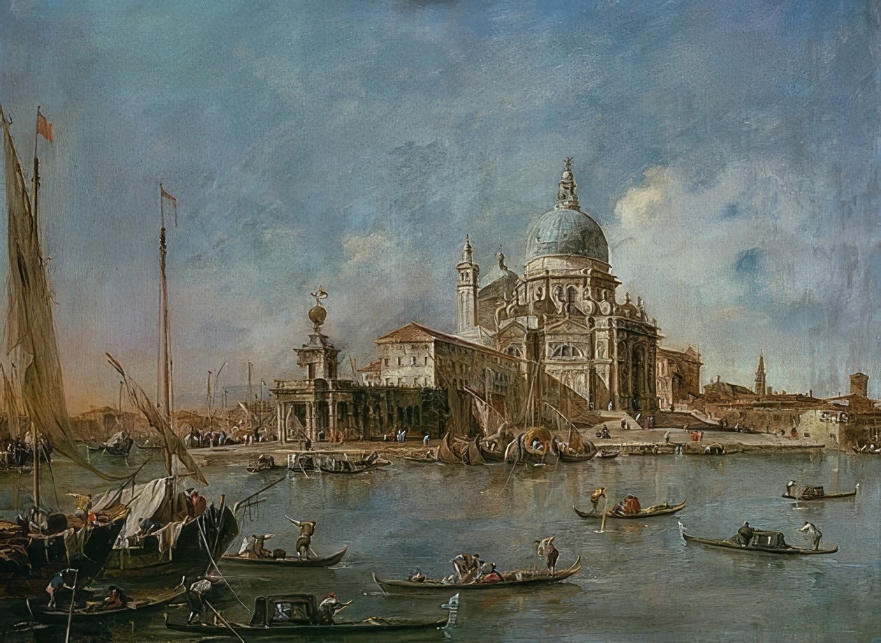 Punta Della Dogana a Santa Maria della Salute-val. 1770 alkotó: Francesco Guardi