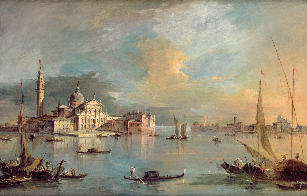San Giorgio Maggiore, Velence, Giudeccával és Zitellével alkotó: Francesco Guardi