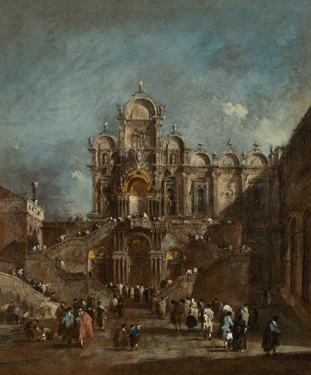 Ideiglenes tribün a Campo San Zanipolóban, Velencében, 1782 vagy azután. alkotó: Francesco Guardi