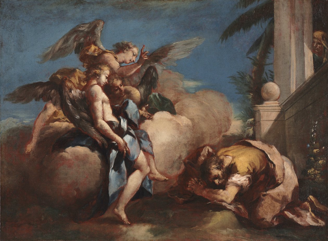 Ábrahámnak megjelenő angyalok, 1750-es évek. alkotó: Francesco Guardi