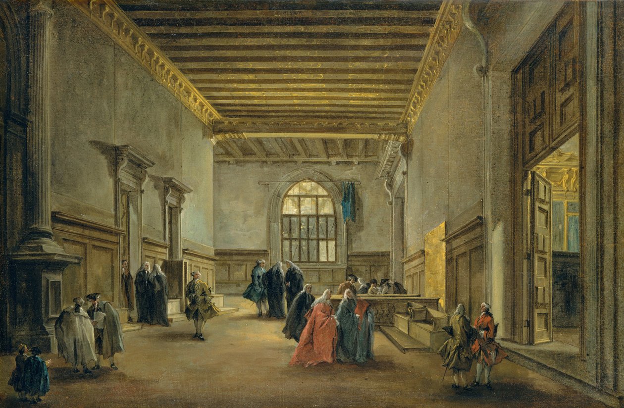 A Sala del Maggior Consiglio előkamrája, 1765-68 körül alkotó: Francesco Guardi
