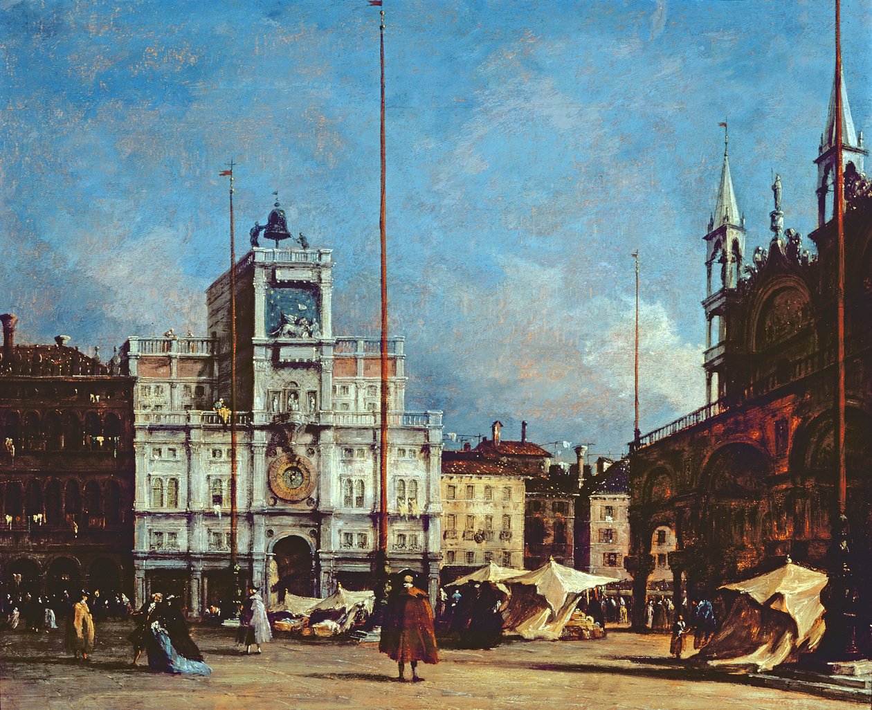 Az óratorony, Velence, 1760 körül alkotó: Francesco Guardi
