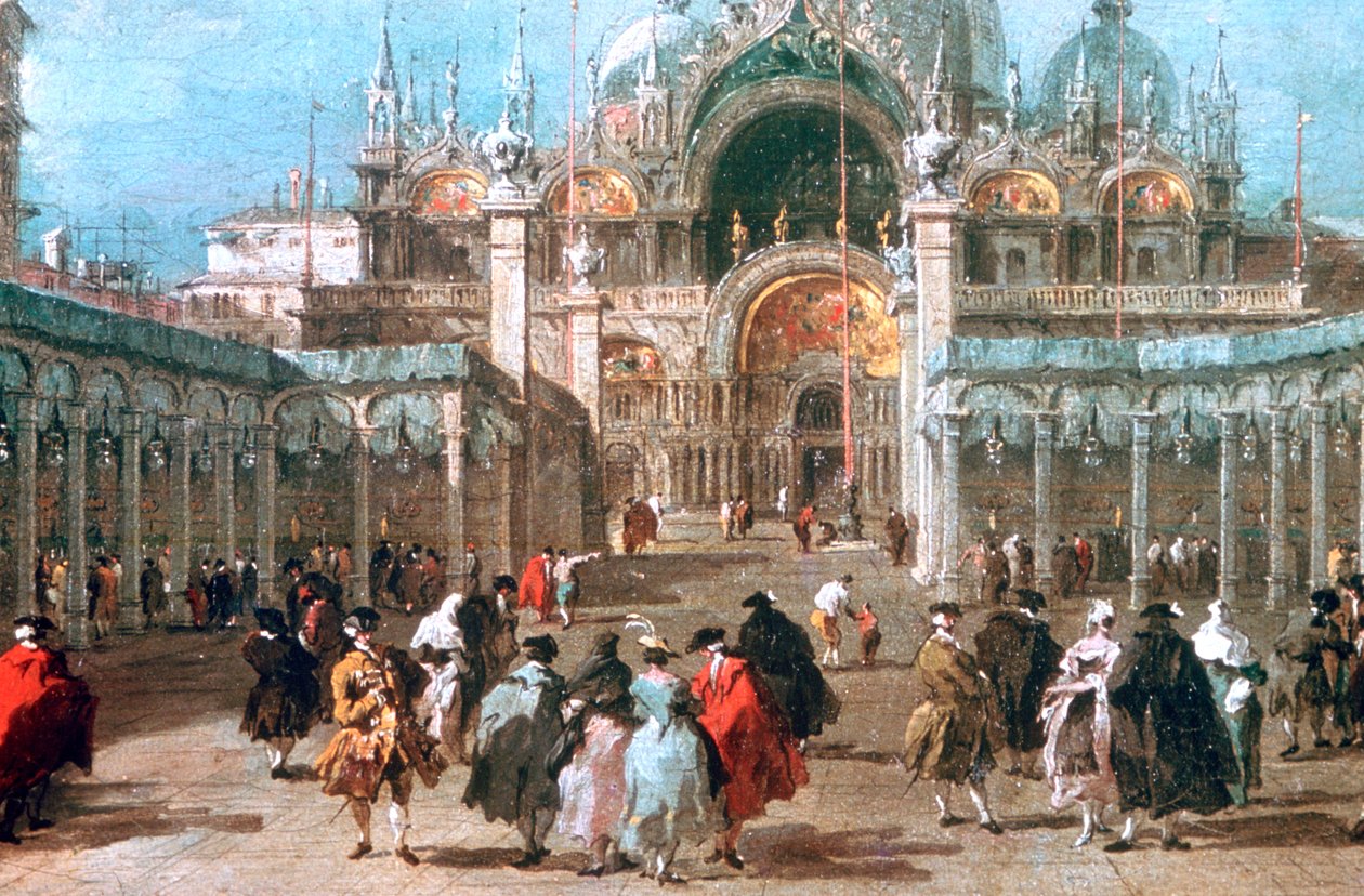 Mennybemenetel ünnepe a Piazza San Marco-n, 1775 alkotó: Francesco Guardi