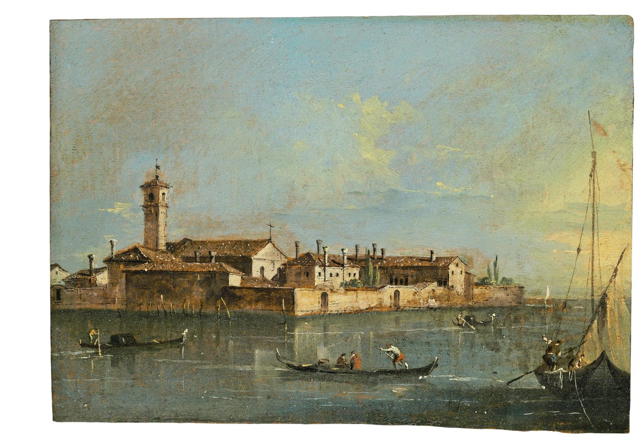 Lazzaretto Vecchio szigete, Velence alkotó: Francesco Guardi