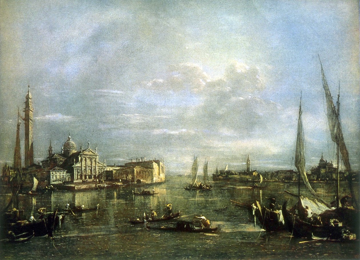 A Szent Giorgio Maggiore-sziget alkotó: Francesco Guardi