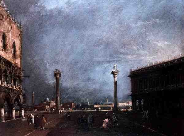 A velencei Piazzetta di San Marco (olaj, vászon) alkotó: Francesco Guardi