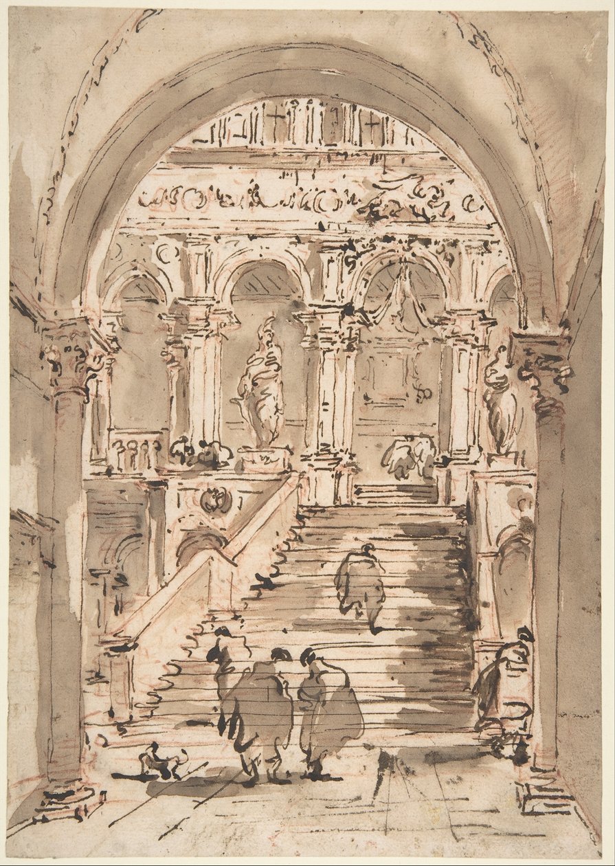 Az Óriások lépcsője, Hercegi Palota, Velence alkotó: Francesco Guardi
