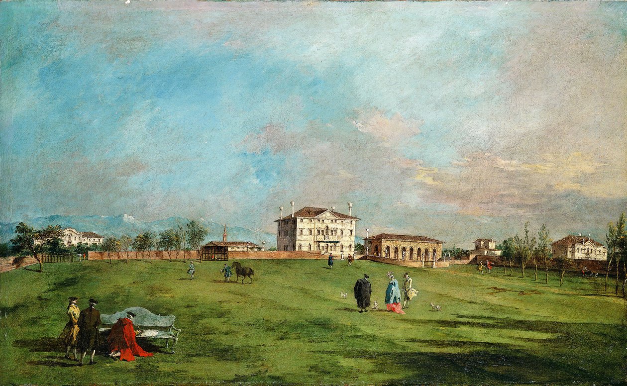 A Villa Loredan, Paese, 1780-as évek eleje. alkotó: Francesco Guardi