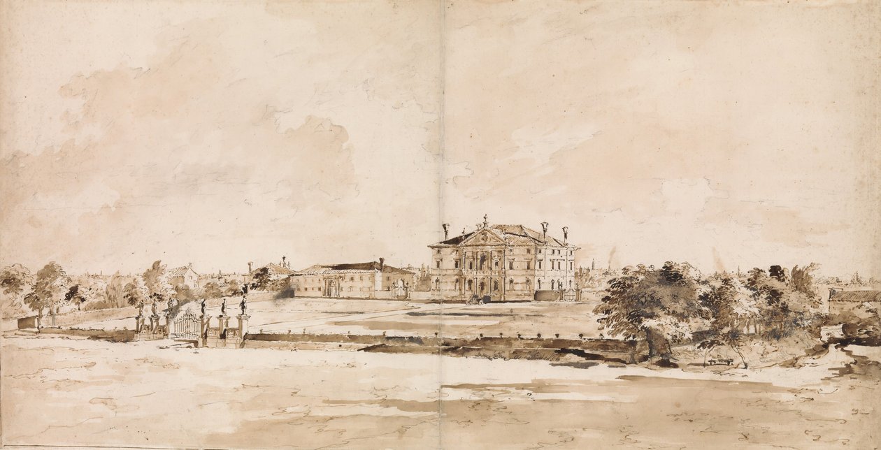 A Villa Loredan, Treviso közelében, kb. 1778. alkotó: Francesco Guardi