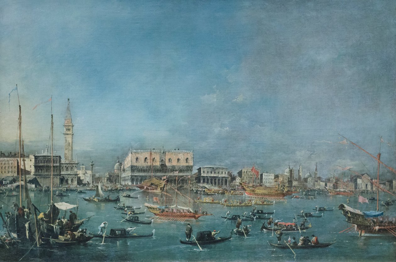 A Bucintoro indulása, 1765-80 körül (olaj, vászon) alkotó: Francesco Guardi