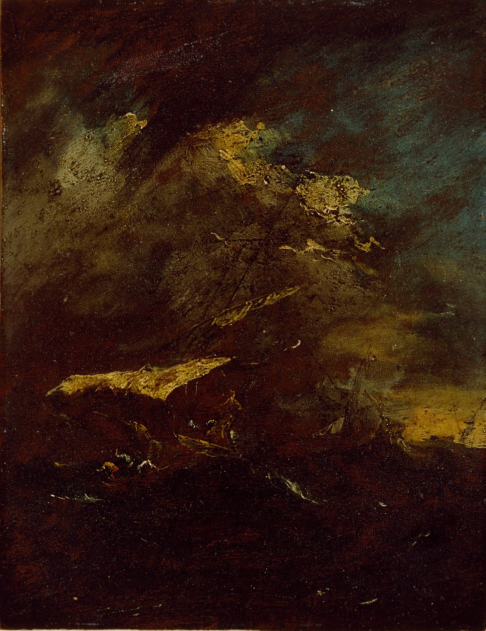 Két hajó a viharban, 18. század alkotó: Francesco Guardi