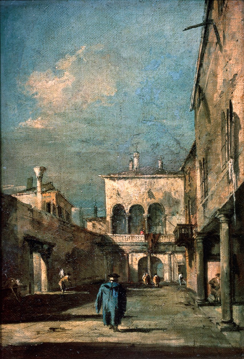 Velencei udvar, 1770-es évek. alkotó: Francesco Guardi