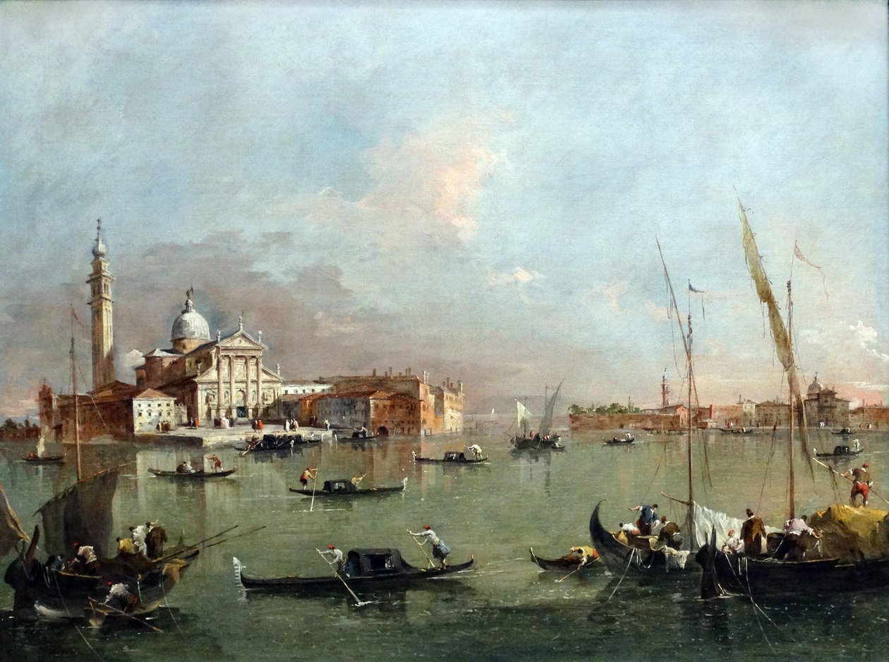 Velence: San Giorgio Maggiore a Giudeccával és a Zitellével, Francesco Guardi alkotó: Francesco Guardi