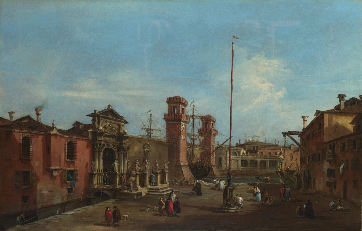 Velence. Az Arzenál, 1755-1760 alkotó: Francesco Guardi