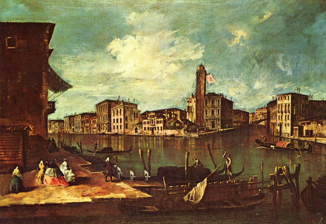 Velence, a Canal Grande, San Geremia, Palazzo Labia és a Cannaregio bejárata alkotó: Francesco Guardi